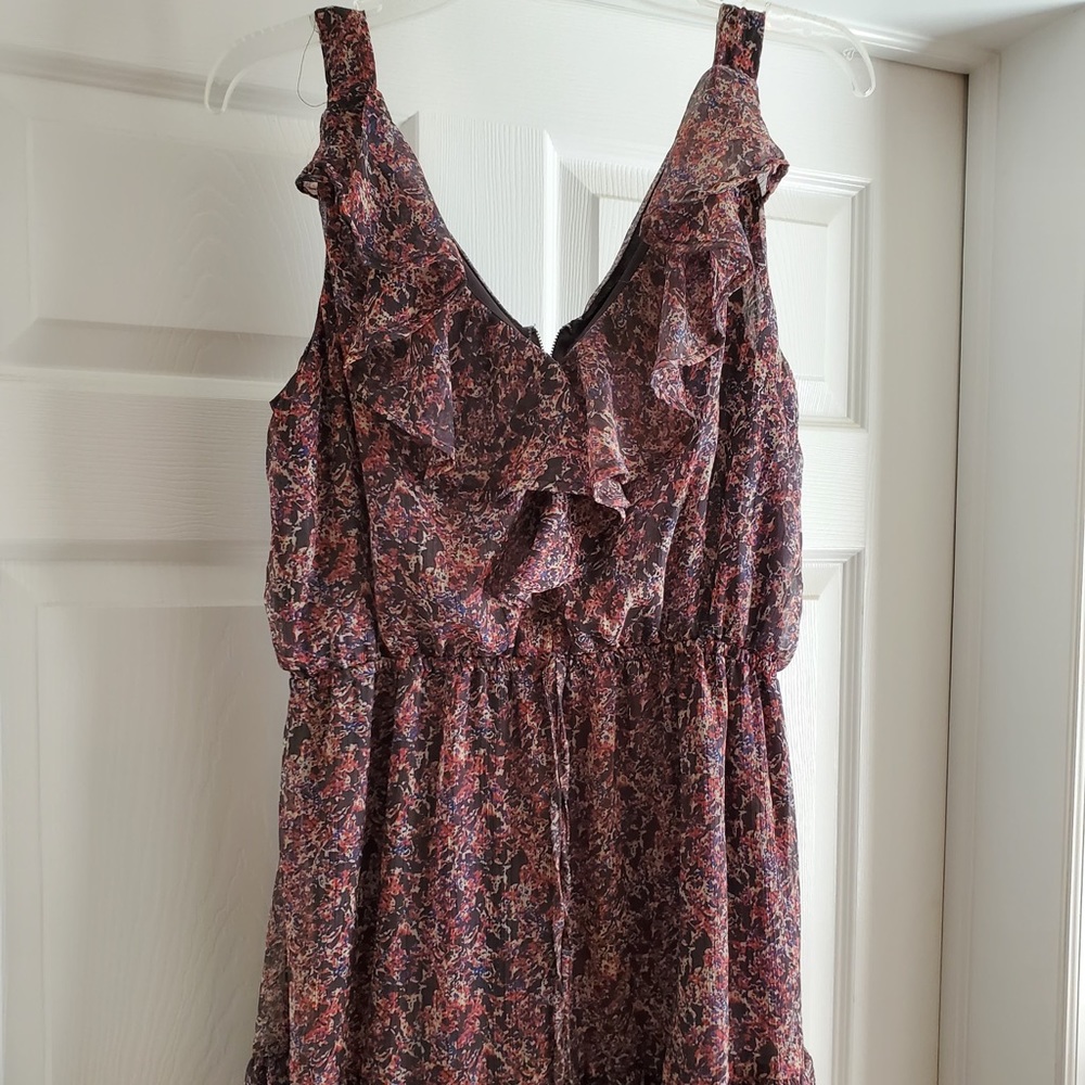 Ruffle Multi-colored Dress Size Large